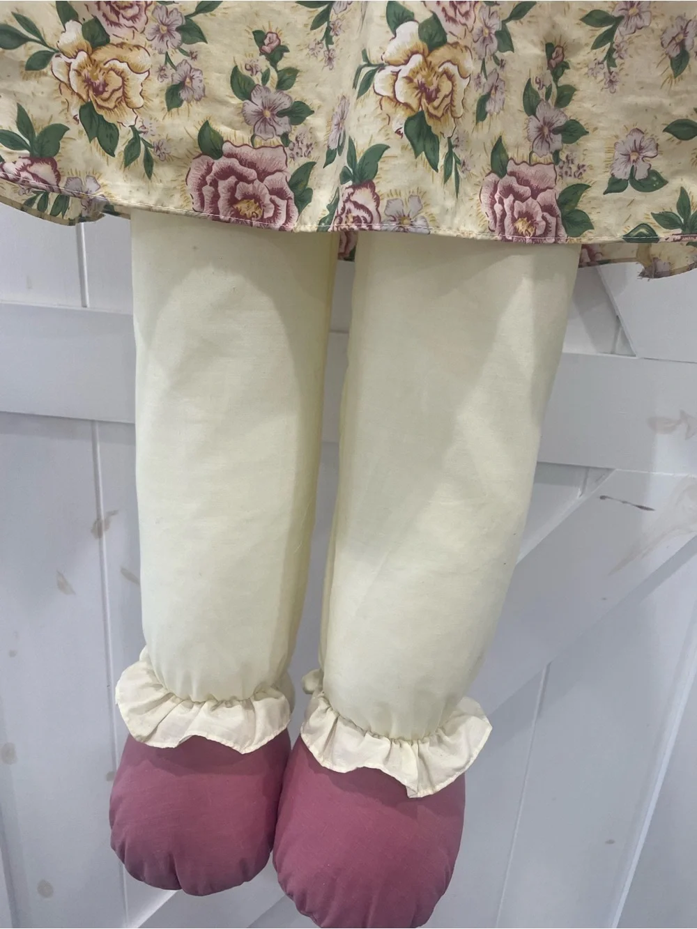 Vintage Sweetie Mine 48” Rag Doll African American Black Yellow Pink Cottagecore